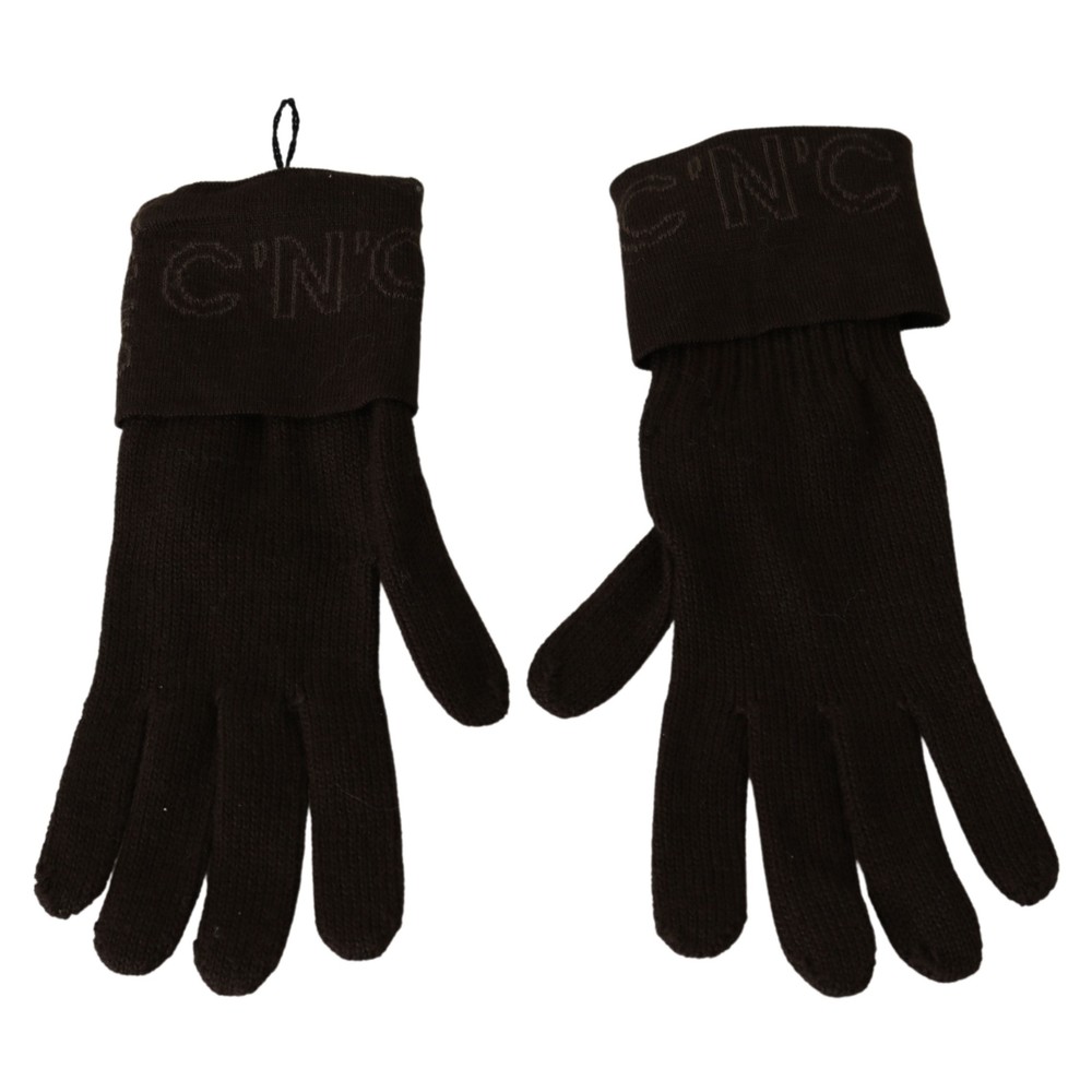 Costume National Brown Wool Knitted One Size Wrist Length Gloves - Picture 3 of 5